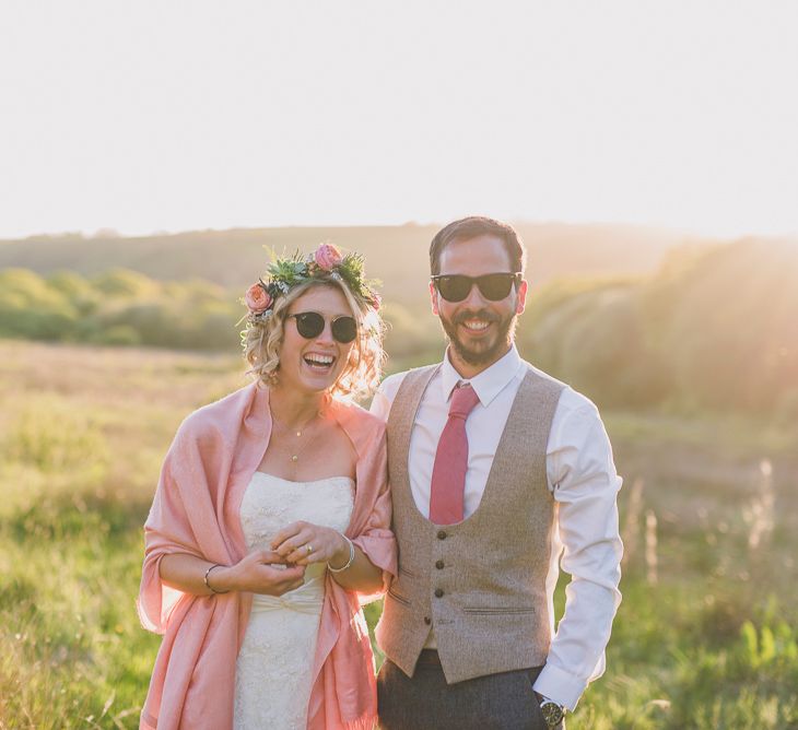 Golden Hour Bride & Groom Portrait