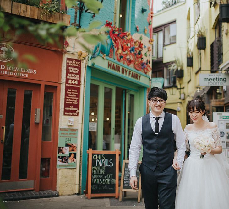 Covent Garden Bride & Groom Portrait