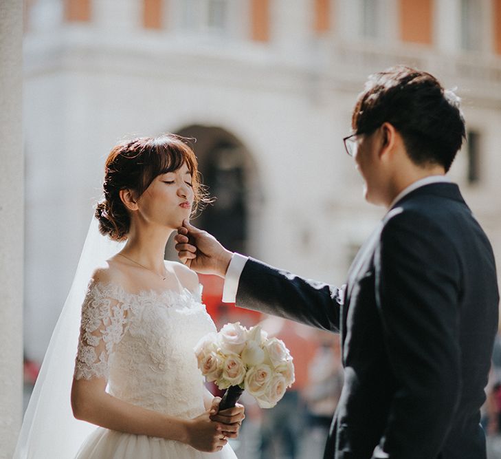 Paddington Station Bride & Groom Portrait