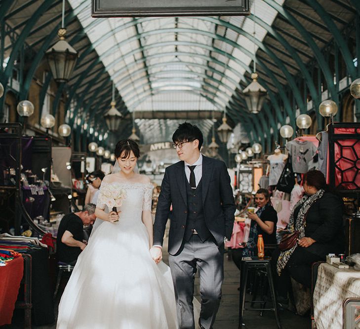 Paddington Station Bride & Groom Portrait