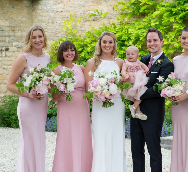 Pink Dessy Bridesmaid Dresses