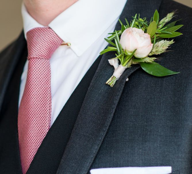 Pink Tie & Buttonhole