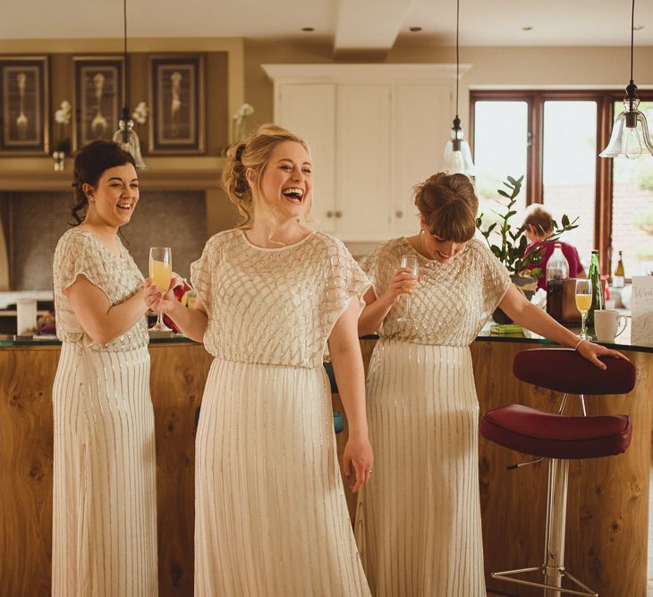 Coast Beaded White Bridesmaid Dresses