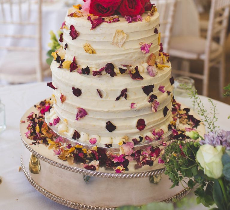 Edible Flower Wedding Cake