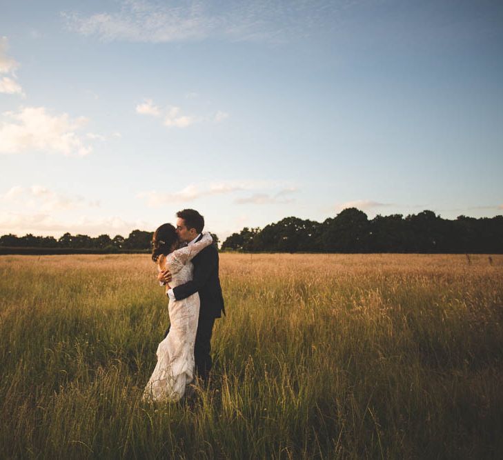 Golden Hour Bride & Groom Portrait