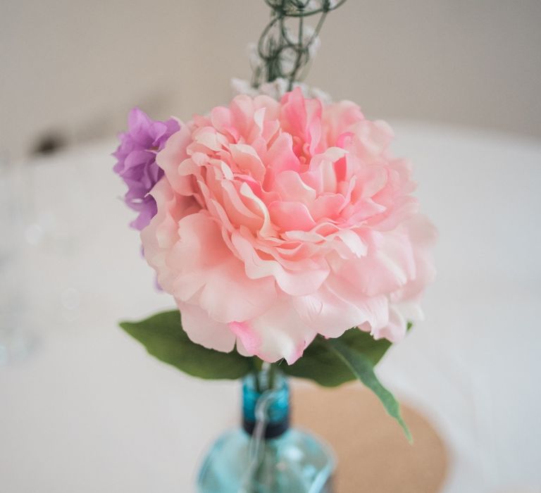 Bombay Sapphire Bottles Wedding Decor