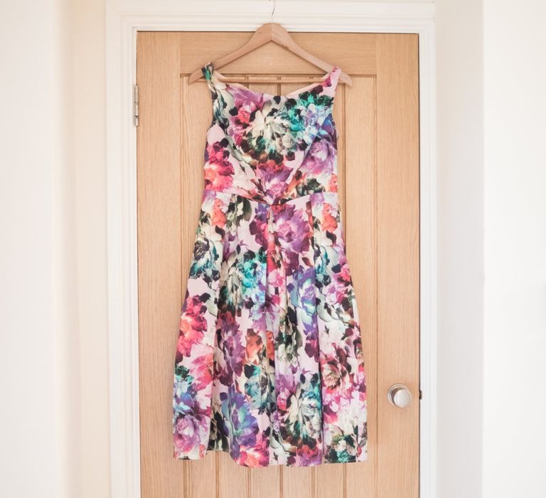 Floral Print Bridesmaids Dresses