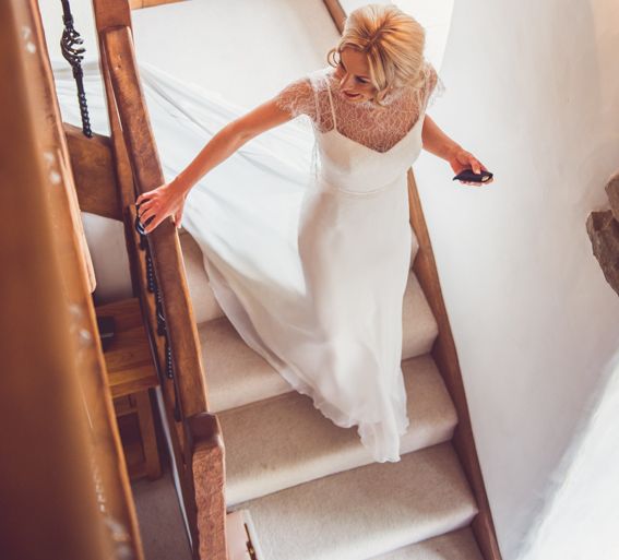 Bride wearing 'Lottie' by Stephanie Allin