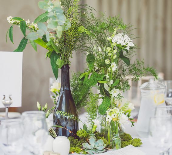 Botanical Green & Copper Wedding Decor