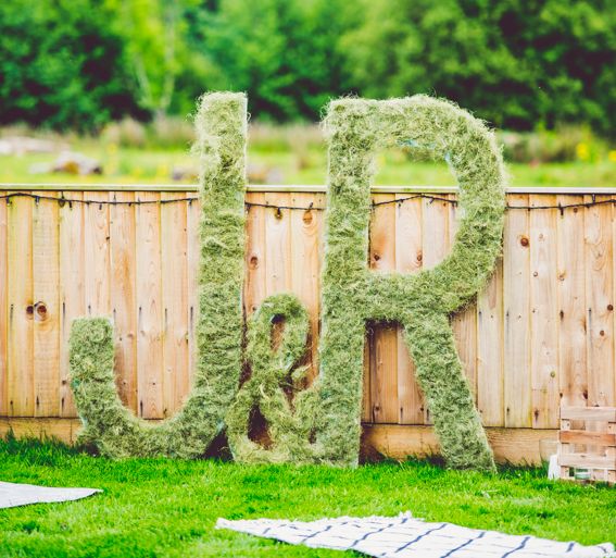 Giant Initial Letters Wedding Decor