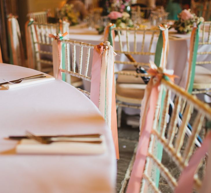 Ribbon Chair Backs for Wedding