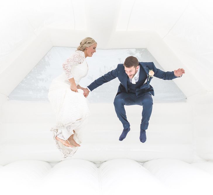 Bride & Groom Bouncy Castle Portrait