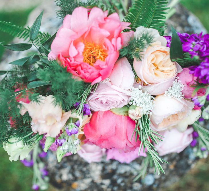 Pink Peony & David Austin Roses