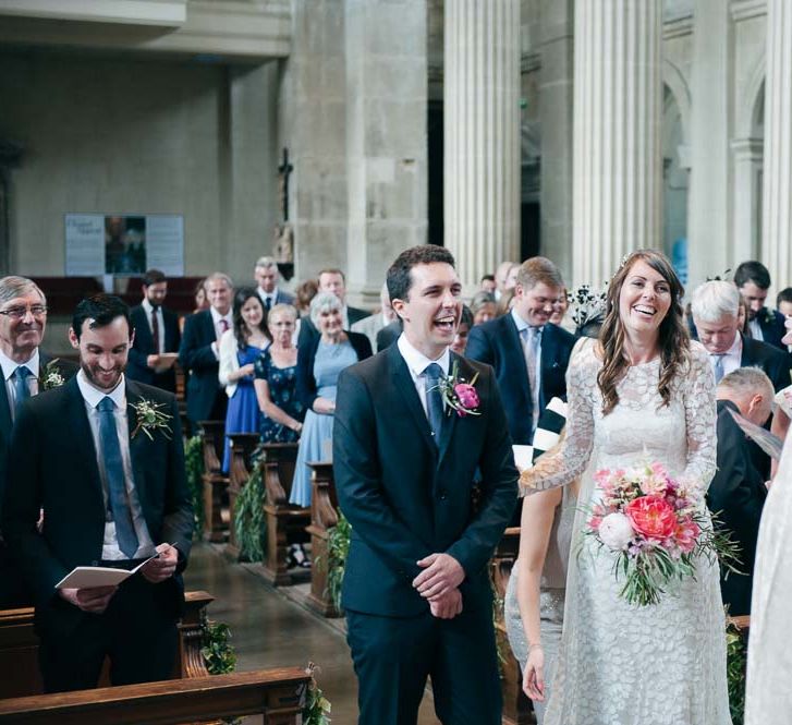 Bride & Groom Ceremony Portrait