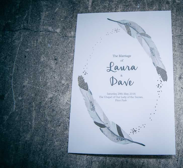 Feather Design Wedding Stationery