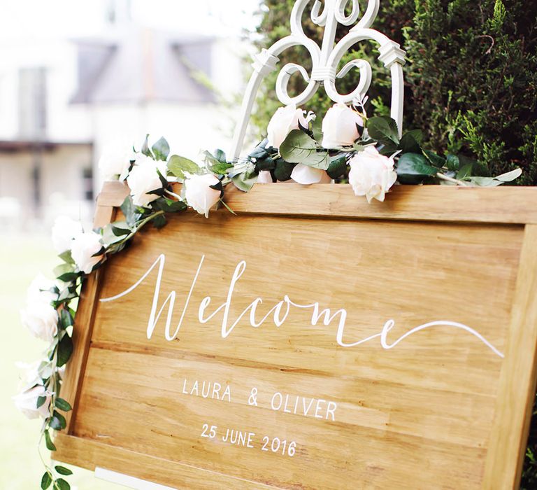 Wooden Wedding Welcome Sign