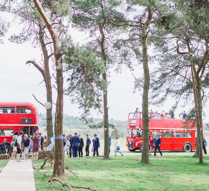 Red London Bus Wedding Transport