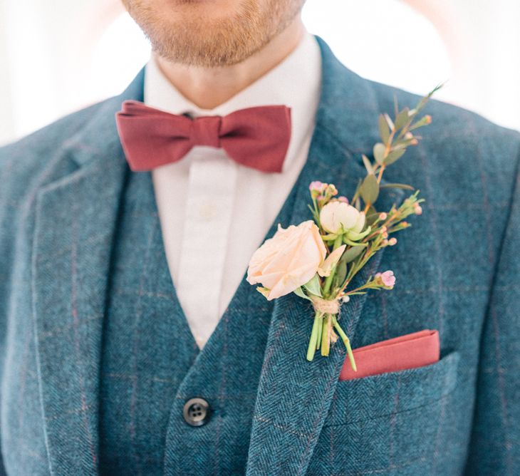 Grooms Buttonhole & Bow Tie