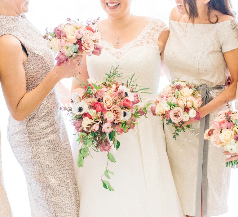 Bridesmaids Pink Bouquets