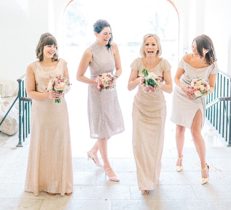 Gold Sequin Bridesmaid Dresses