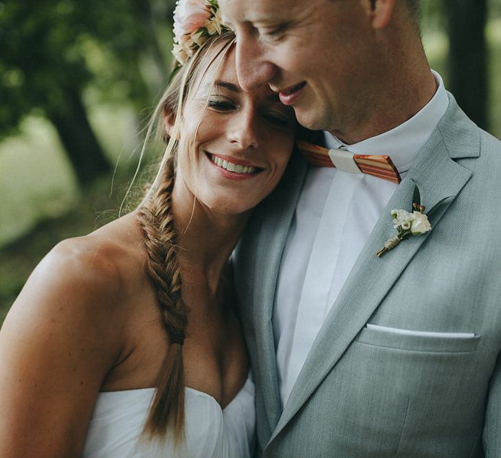 Bride & Groom Forest Portrait