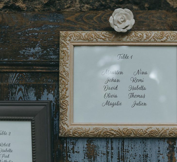 Framed Table Plan