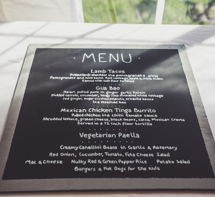 Menu Chalkboard Sign