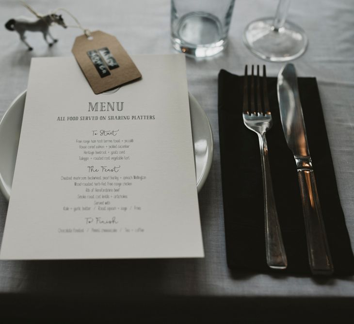 Stylish Printed Wedding Menu