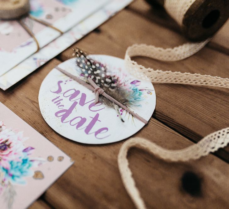 Boho Floral Wedding Stationery