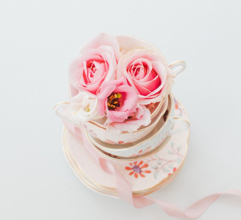 Bone China Tea Cups & Saucers From The Wedding Shop