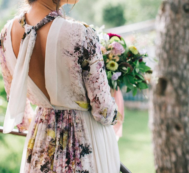 Floral Print Wedding Dress by Anna Fuca