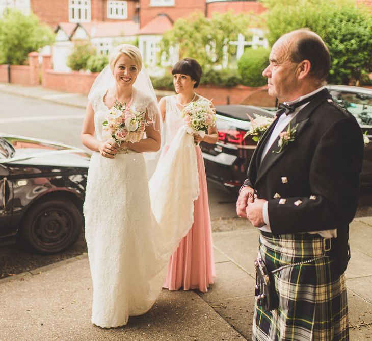 Bride in Rosetta Nicolini ‘Scarlett’ Bridal Gown