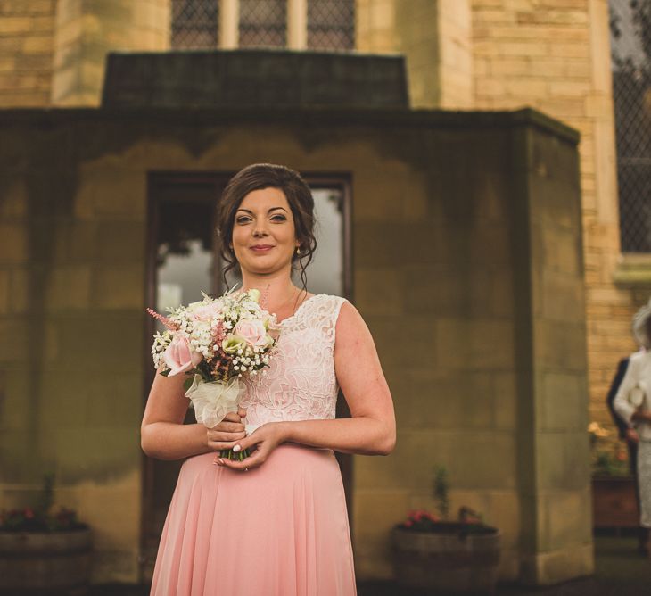 Bridesmaid in Dessy After Siz Gown