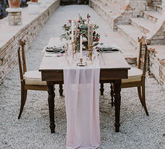 Italian Wedding Inspiration At A Neoclassical Villa With A Pale Pink & Marsala Colour Palette Images By Andrea Calvano