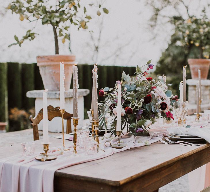 Italian Wedding Inspiration At A Neoclassical Villa With A Pale Pink & Marsala Colour Palette Images By Andrea Calvano