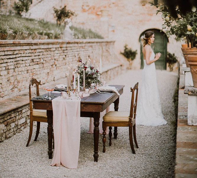 Italian Wedding Inspiration At A Neoclassical Villa With A Pale Pink & Marsala Colour Palette Images By Andrea Calvano