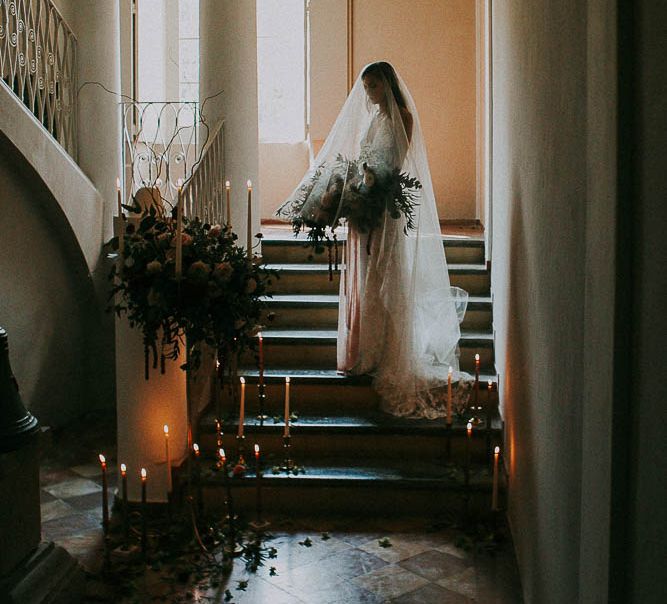 Italian Wedding Inspiration At A Neoclassical Villa With A Pale Pink & Marsala Colour Palette Images By Andrea Calvano