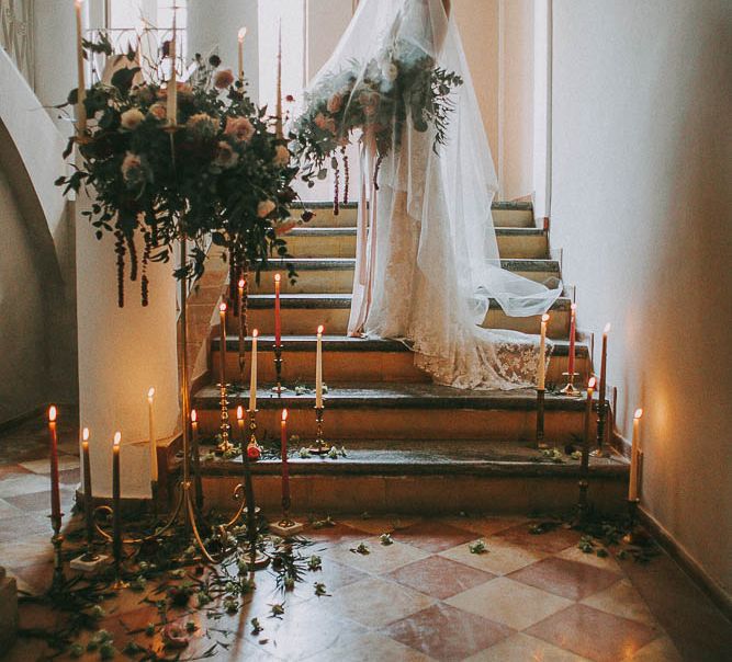 Italian Wedding Inspiration At A Neoclassical Villa With A Pale Pink & Marsala Colour Palette Images By Andrea Calvano