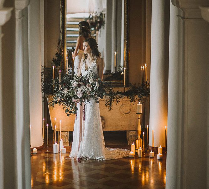 Italian Wedding Inspiration At A Neoclassical Villa With A Pale Pink & Marsala Colour Palette Images By Andrea Calvano