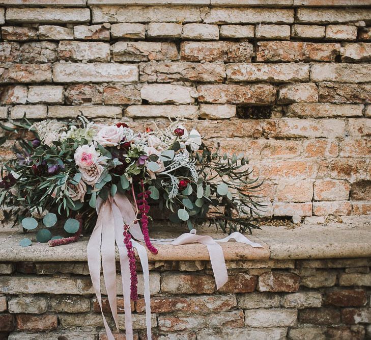 Italian Wedding Inspiration At A Neoclassical Villa With A Pale Pink & Marsala Colour Palette Images By Andrea Calvano