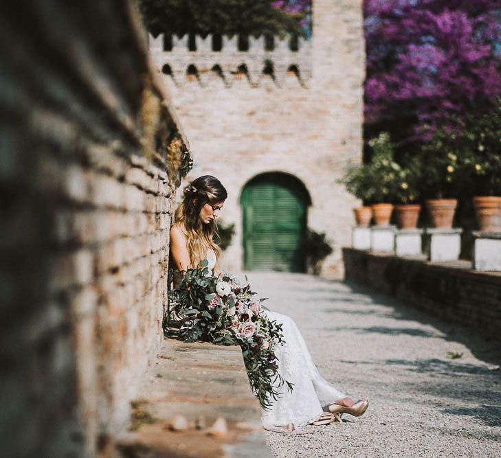 Italian Wedding Inspiration At A Neoclassical Villa With A Pale Pink & Marsala Colour Palette Images By Andrea Calvano