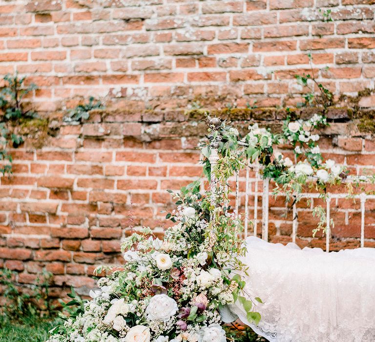 Romantic Florals by Fallen Flower Design | Dreamy Floral Fairytale Wedding Inspiration at Great Lodge in Essex | Kathryn Hopkins Fine Art Photography