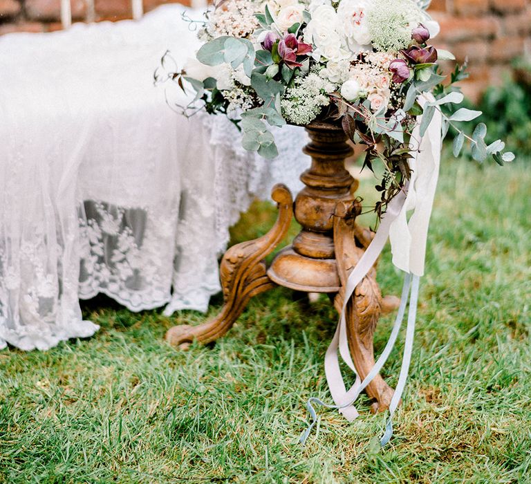 Romantic Florals by Fallen Flower Design | Dreamy Floral Fairytale Wedding Inspiration at Great Lodge in Essex | Kathryn Hopkins Fine Art Photography