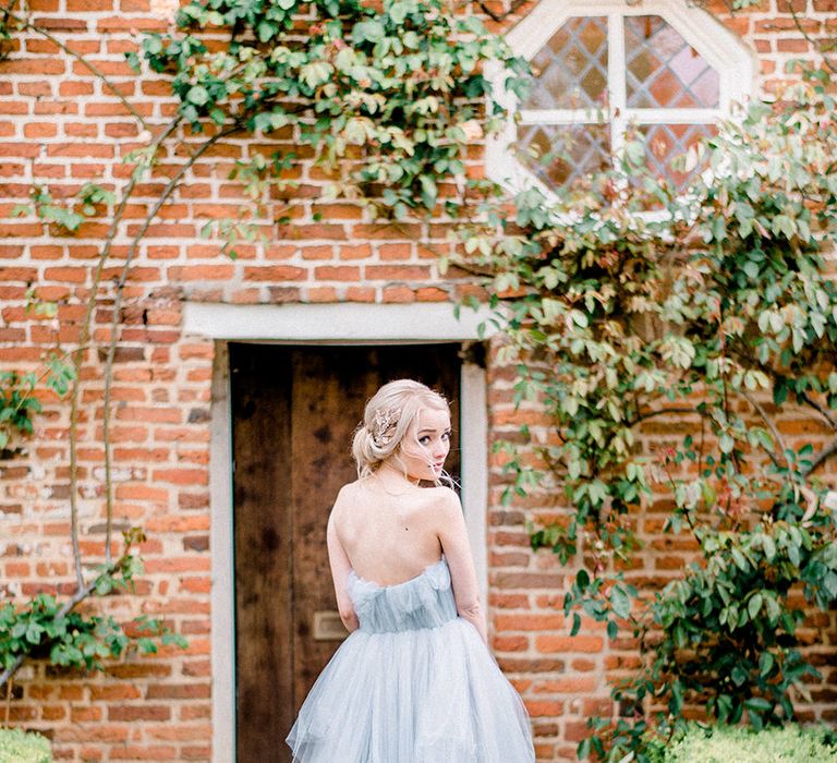 Blue Tulle Wedding Dress | Dreamy Bridal Inspiration at Great Lodge in Essex | Kathryn Hopkins Fine Art Photography