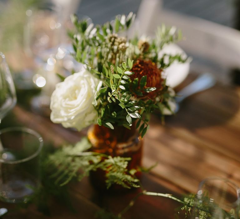 Wedding Styling Table Scape - White, Green & Mustard Colour Palette