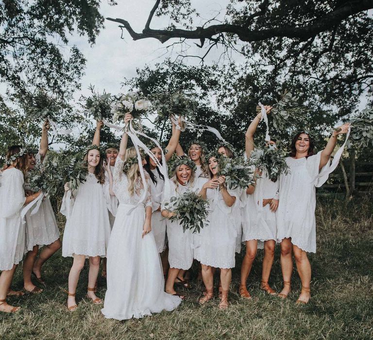 Abbi From Save The Date Magazine Gets Married Wearing Margaux Taridts & Grace Loves Lace Outdoor Festival Wedding With Tipis, Bell Tent Camping & Festoon Lights