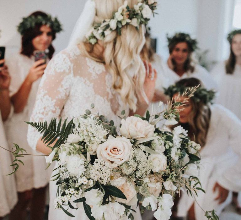 Abbi From Save The Date Magazine Gets Married Wearing Margaux Taridts & Grace Loves Lace Outdoor Festival Wedding With Tipis, Bell Tent Camping & Festoon Lights