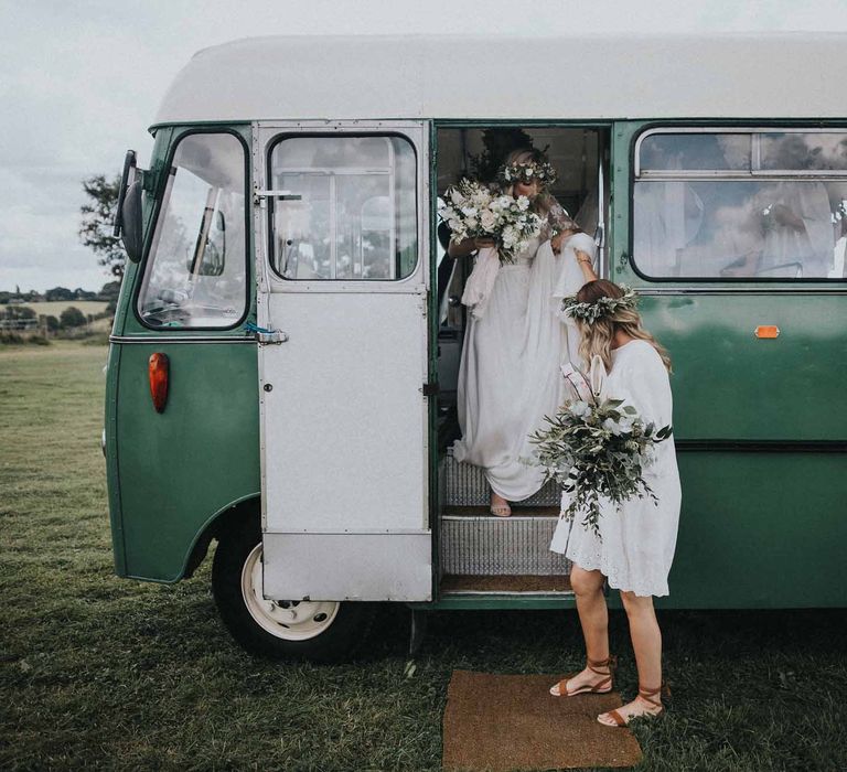 Abbi From Save The Date Magazine Gets Married Wearing Margaux Taridts & Grace Loves Lace Outdoor Festival Wedding With Tipis, Bell Tent Camping & Festoon Lights