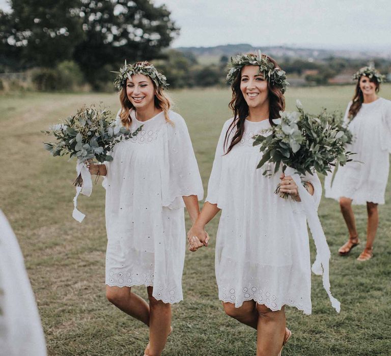 Abbi From Save The Date Magazine Gets Married Wearing Margaux Taridts & Grace Loves Lace Outdoor Festival Wedding With Tipis, Bell Tent Camping & Festoon Lights