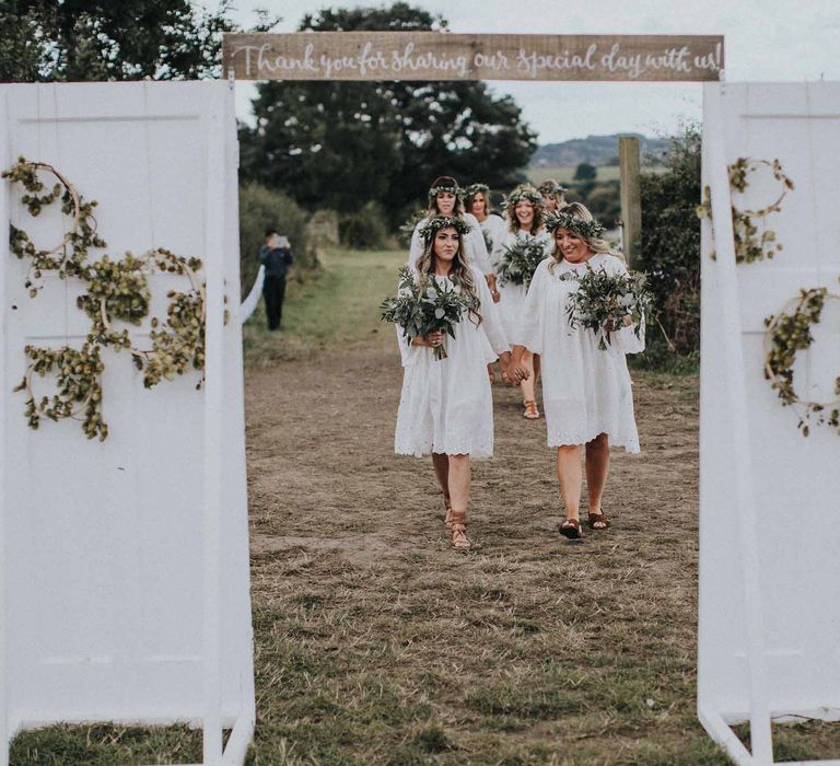 Abbi From Save The Date Magazine Gets Married Wearing Margaux Taridts & Grace Loves Lace Outdoor Festival Wedding With Tipis, Bell Tent Camping & Festoon Lights